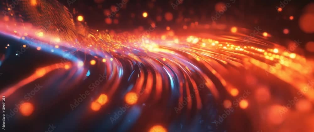 Poster tech art abstract creative colorful fluid visual design