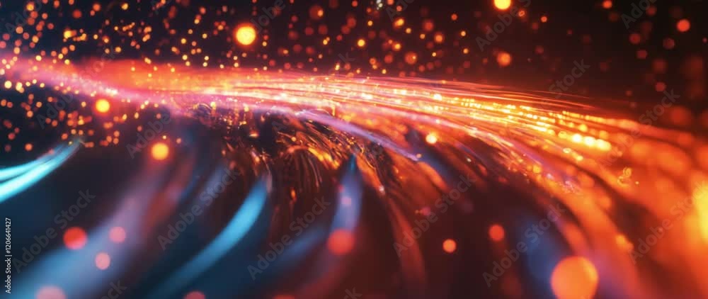 Poster tech art abstract creative colorful fluid visual design