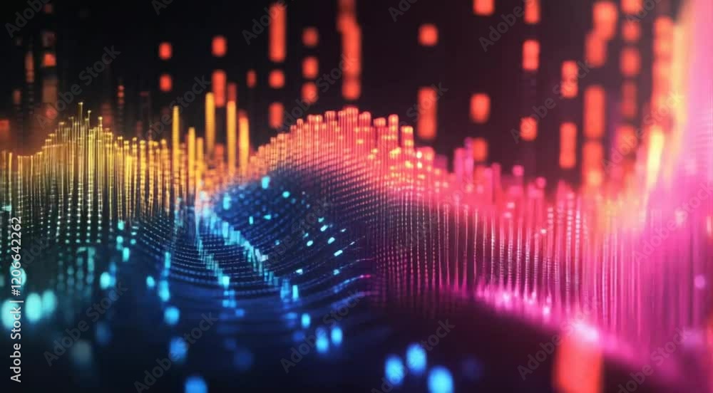 Poster tech art abstract creative colorful fluid visual design