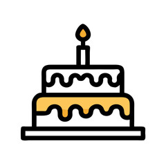 cake with candle icon design