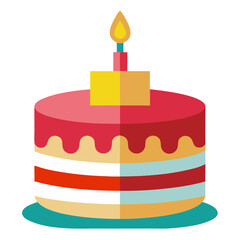 cake with candle icon design