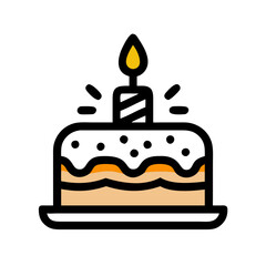 cake with candle icon design