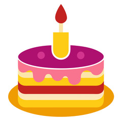cake with candle icon design