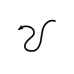 devil tail silhouette icon