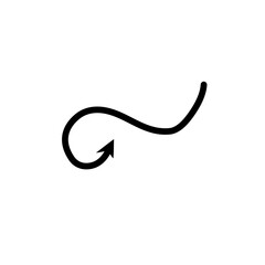 devil tail silhouette icon