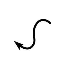 devil tail silhouette icon