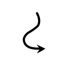 devil tail silhouette icon