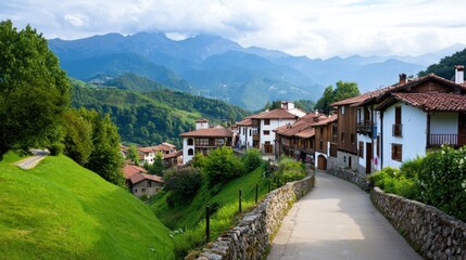 Mountain Village Landscape