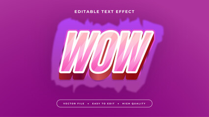wow gradient text effect editable modern typography vector