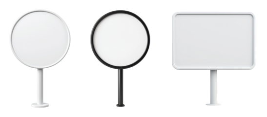 Minimalist blank signage for customizable messages