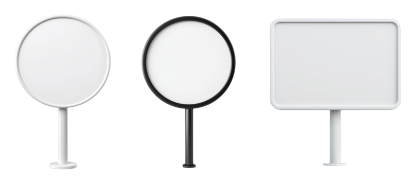Minimalist blank signage for customizable messages