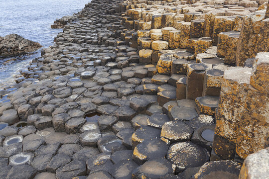 육각형,주상절리,바다,자이언트코즈웨이,Giant's Causeway,북아일랜드