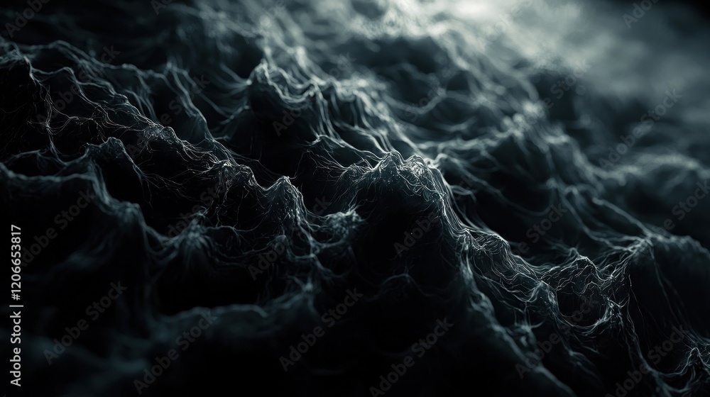 Poster abstract dark web texture: a deep dive into digital topography