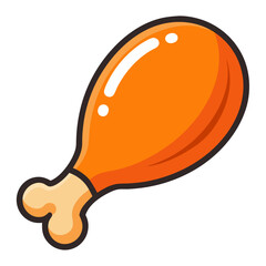 chicken leg icon design
