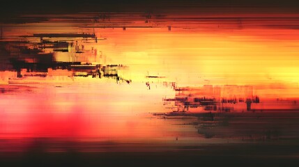 Abstract Warm Hues Digital Art Painting