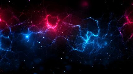 Abstract light waves in blue and pink colors.