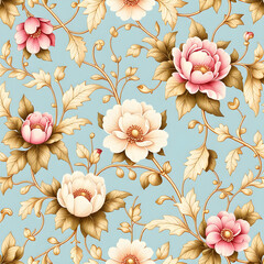 seamless pattern with flowers