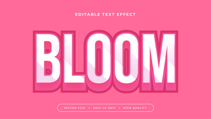 bloom editable text effect 3d gradient typography design