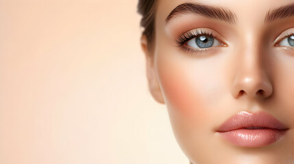 Fototapeta premium Close-up of a beautiful woman's face.