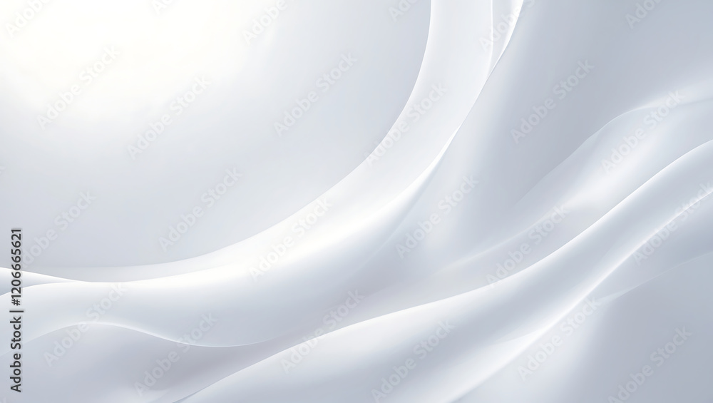 Poster elegant soft white abstract waves flowing smoothly creating a calming motion