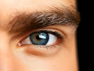 Obraz premium Close-up of a striking human eye.