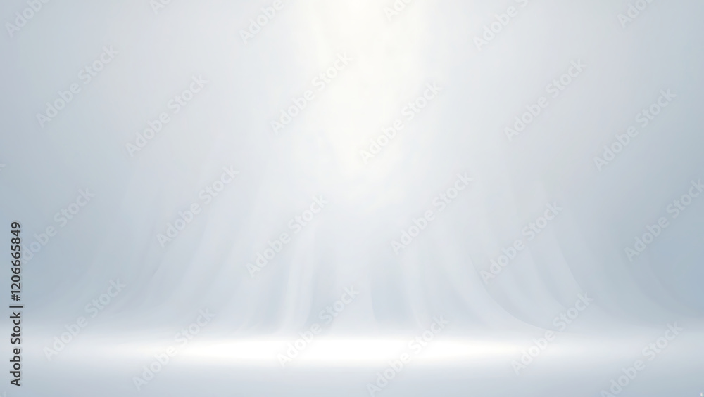 Poster abstract white studio background with glowing light creating a serene effect