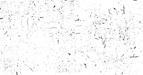 Aged wall texture. Grainy messy overlay of empty, aging, scratched wall. Grunge rough dirty background. Vector Illustration. Black isolated on white background. 