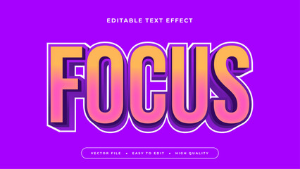focus editable text effect with orange pink and purple bold gradient style