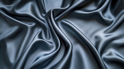 Obraz premium Gray Satin Fabric Draped Texture