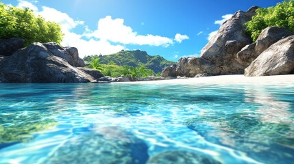 Fototapeta premium Tranquil Tropical Beach Scene