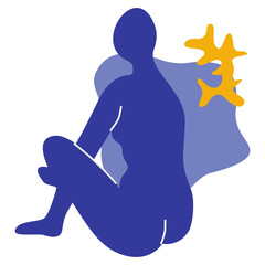 Abstract Matisse Shape Illustration. Isolated Flat Vector 