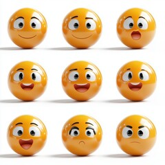 Obraz premium 3D Child Emoji Icon Isolated and White Background