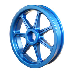 Obraz premium Vibrant Blue Wheel: Clean, Modern Design Element. Perfect for websites, presentations, and marketing