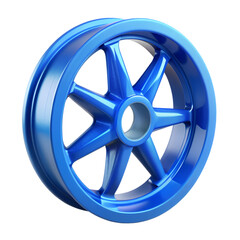Obraz premium Vibrant Blue Wheel: Clean, Modern Design Element. Perfect for websites, logos, and presentations. 