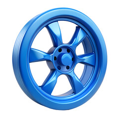 Obraz premium Vibrant Blue Wheel: Clean, Modern Design Element. Perfect for websites, presentations, and more! 
