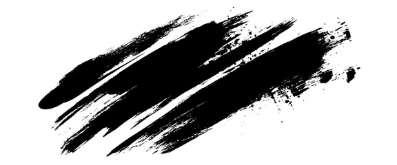 Vector modern black grunge brush stroke background.