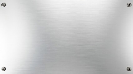Brushed steel plate with high level of detail, showcasing a sleek and sophisticated texture, shiny, finish