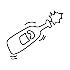 happy new years doodles ement design. simple new years doodles element design. cheers, rocket, drink, trumpet