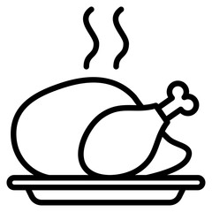 Chicken line icon