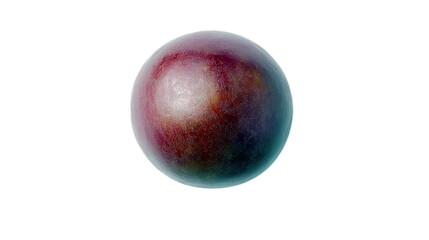 Obraz premium A Single Round Fruit with Smooth Skin in Rich Purple and Green Hues Set Against a Plain Background Ideal for Food and Health Concepts