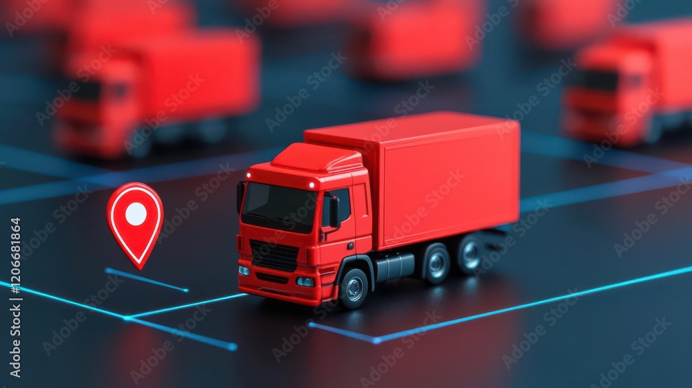 Poster logistics and supply chain. geofencing for fleet integration utilizing geofencing technology to auto