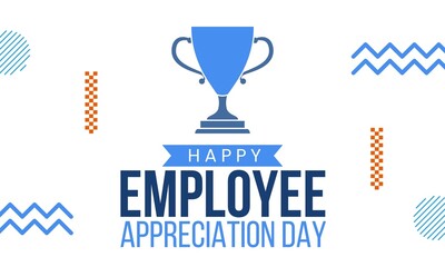 Employee Appreciation Day design with trophy