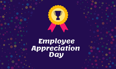 Employee Appreciation Day design with confetti	background