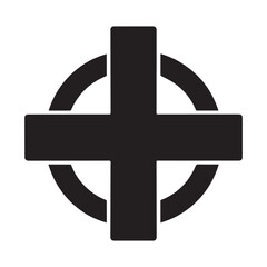 Obraz premium Hospital and medical health care Medical Cross icon silhouette vector illustration