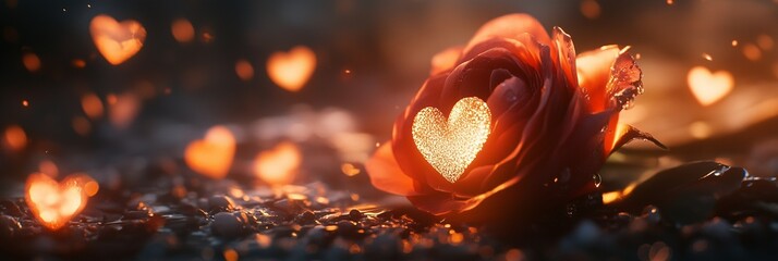 Romantic Valentine's Day Heart Background