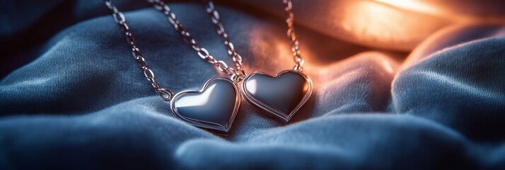 Valentine's Day Heart Necklace Background