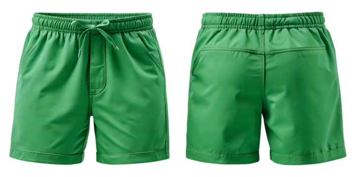 green short pants isolated on white background - Powered by Adobe