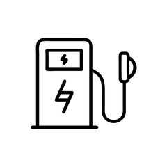 electro gas station icon design