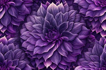 purple flower seamless pattern 