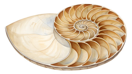 Obraz premium nautilus shell isolated on white